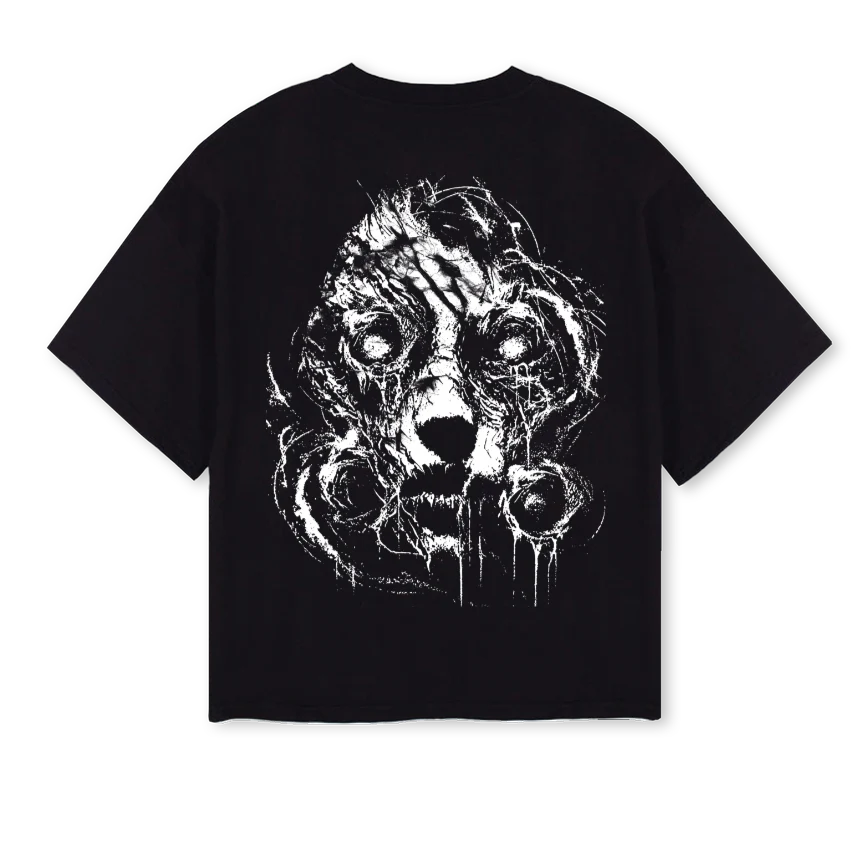 NO HEALING Black Oversized Boxy Tee. - Image 2