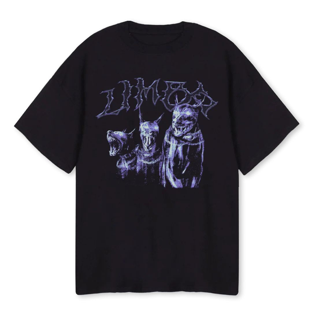 NO WARNING Black Oversized Tee.