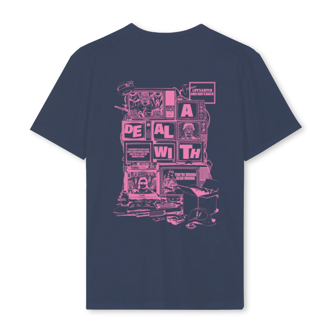 ADWLIVELTBLU_NV Navy Blue Regular Tee. - Image 2