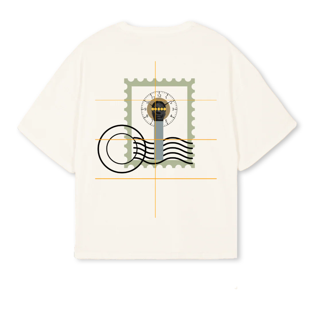 NOBLESSE_2 Vintage White Oversized Boxy Tee. - Image 2
