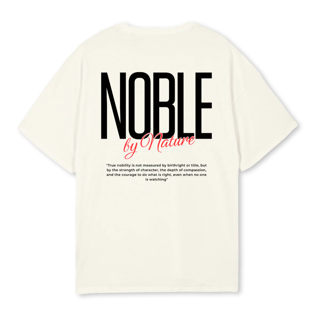 NOBLEVIERI Cream Oversized Tee. - Image 2
