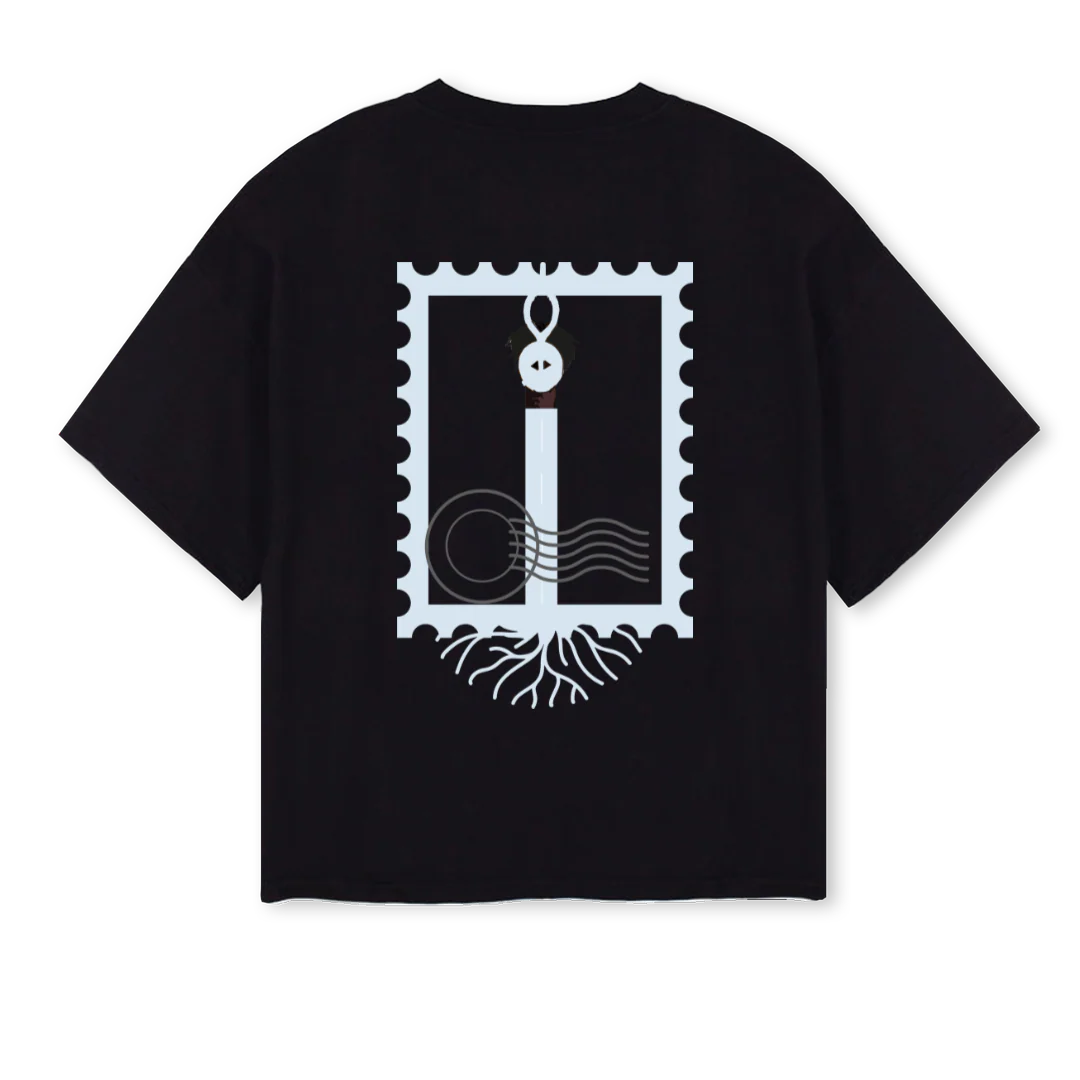NOBLIGEBLCKBLUMEMLAN Black Oversized Boxy Tee. - Image 2