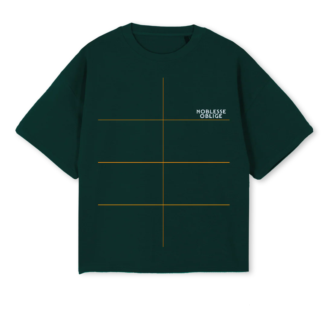 NOBLIGEGRBLMEMLANE Wild Green Oversized Boxy Tee.