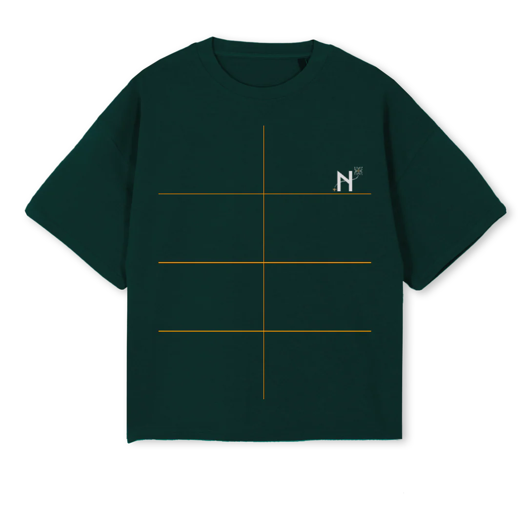 NOBLIGEGRGRCASSETTE Wild Green Oversized Boxy Tee.