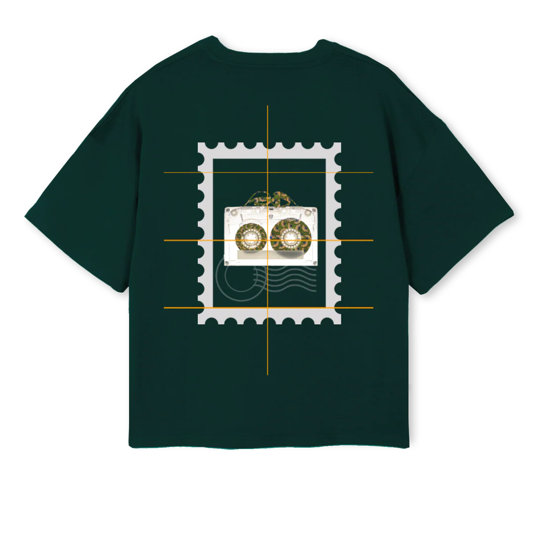 NOBLIGEGRGRCASSETTE Wild Green Oversized Boxy Tee. - Image 2