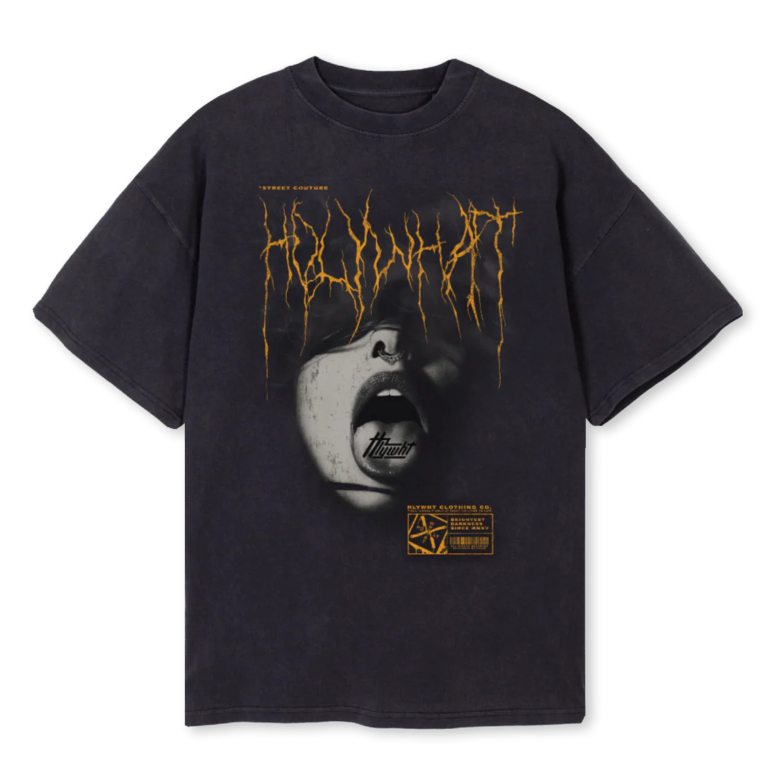 NOCTURNAL Vintage Black Oversized Tee.