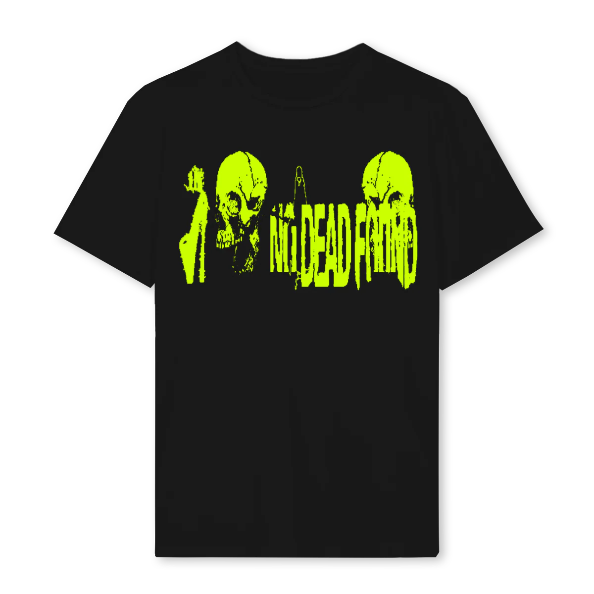 NODEADFOUND Black Regular Tee.