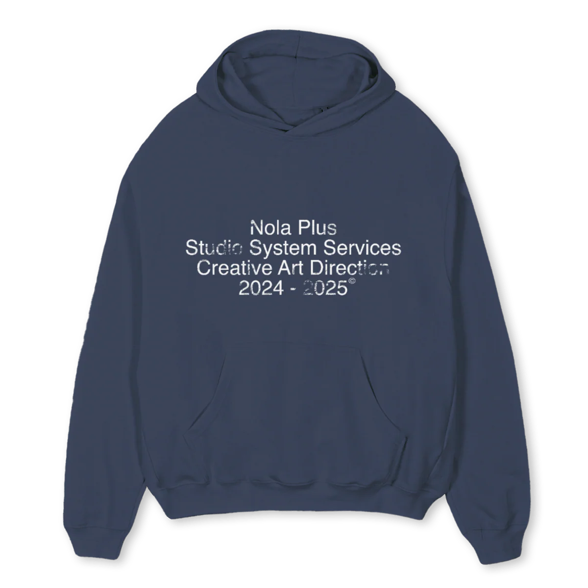 NOLASTUDIO Navy Blue Oversized Hoodie.