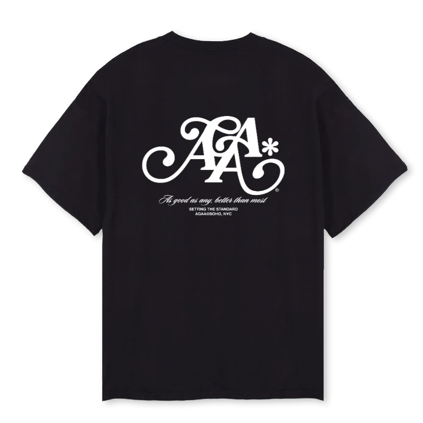 AGAAAPLE3 Black Oversized Tee - Image 2