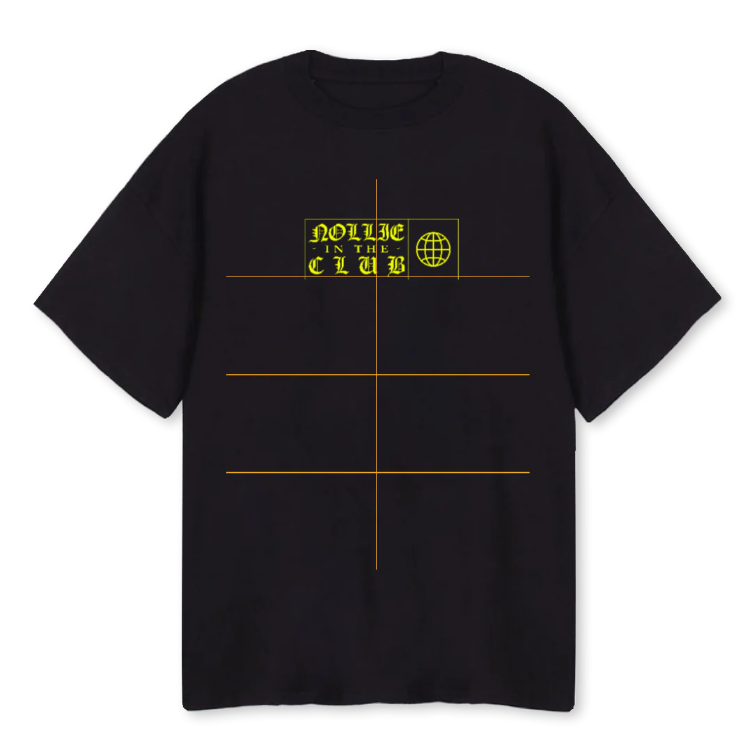 NOLLIEFLUO Black Oversized Tee.