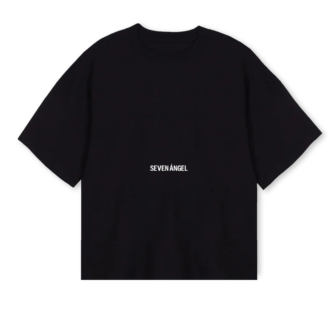NON DOUBTERS BACK Black Oversized Boxy Tee.