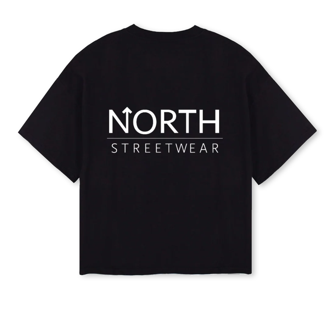 NORTH Black Oversized Boxy Tee. - Image 2