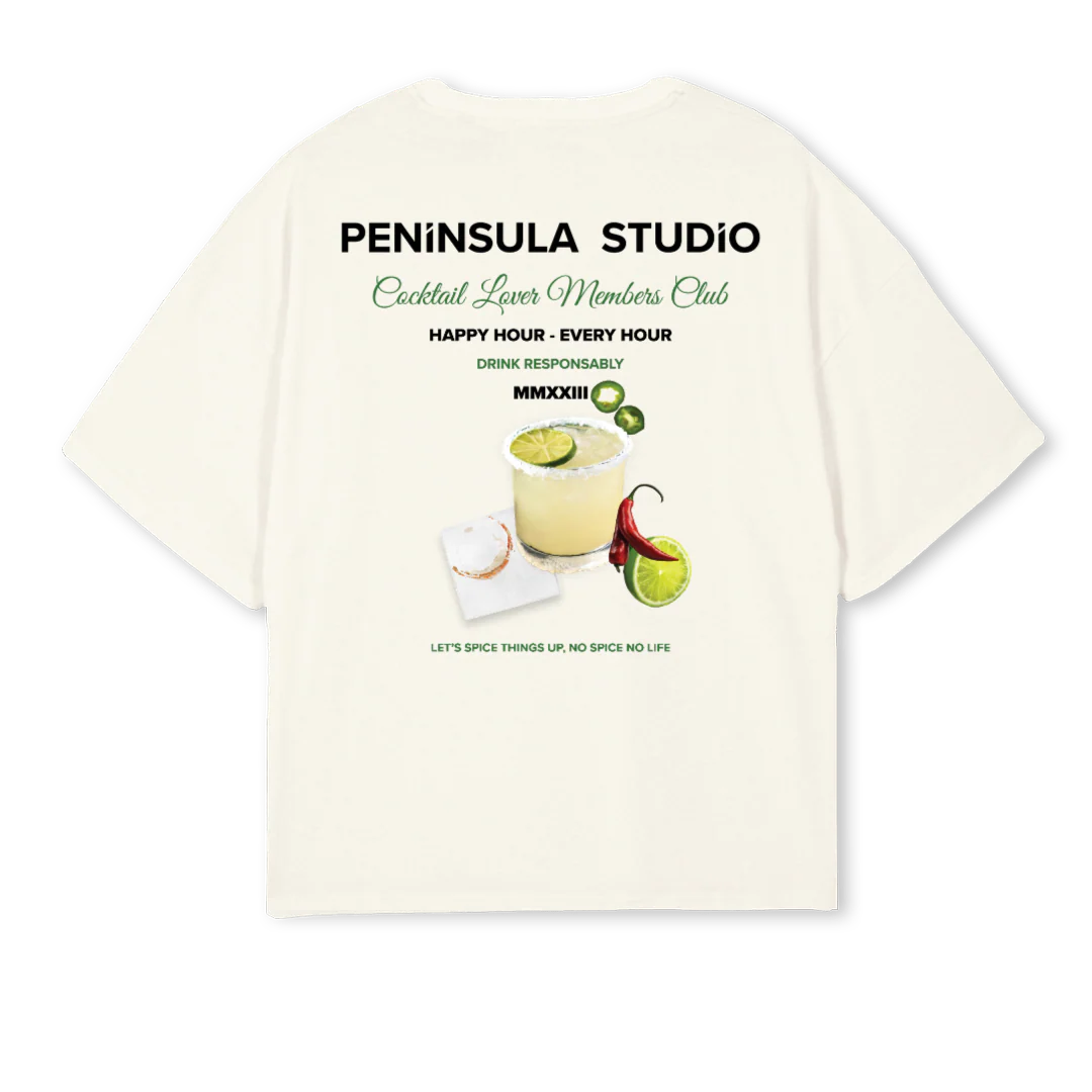 NOSPICENOLIFE Cream Oversized Boxy Tee. - Image 2