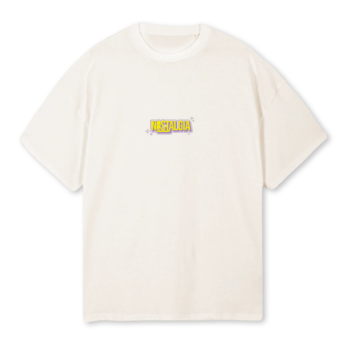 NOSTALGIATEE Vintage White Oversized Tee.