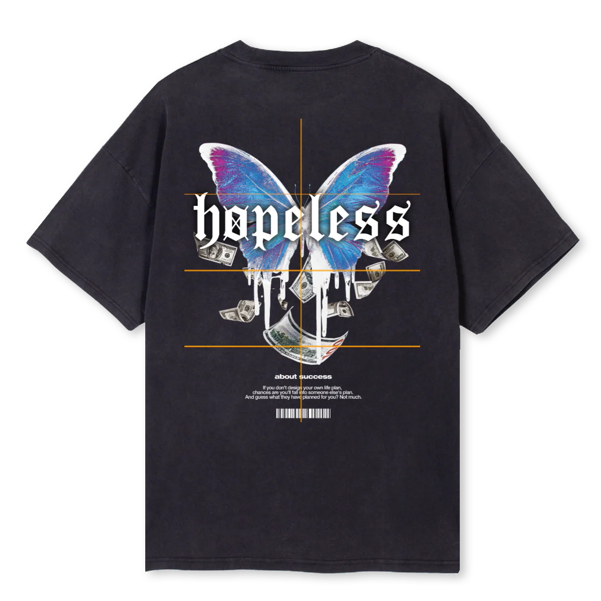 NOVREBUTTERFLY Vintage Black Oversized Tee. - Image 2