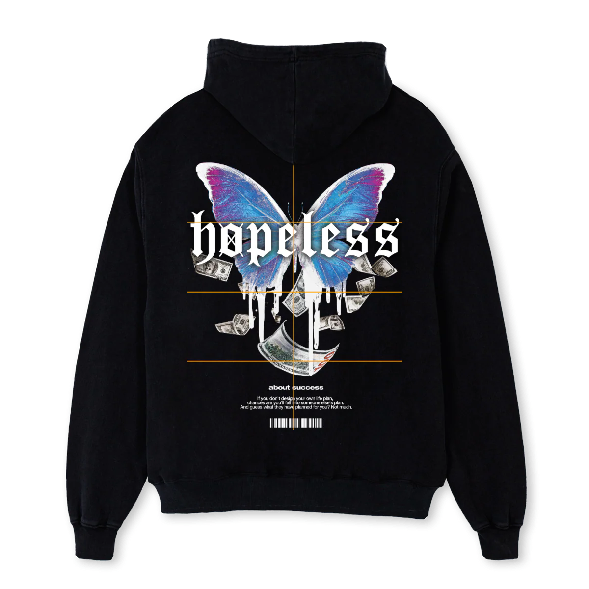 NOVREBUTTERFLYHOODIE Black Oversized Hoodie. - Image 2