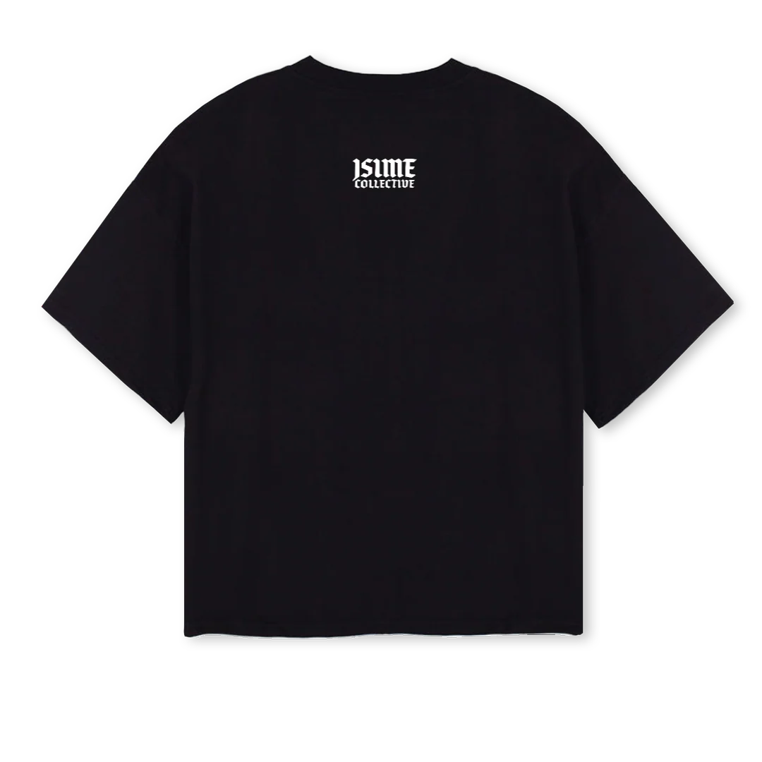 NPH_B  Black Oversized Boxy Tee. - Image 2