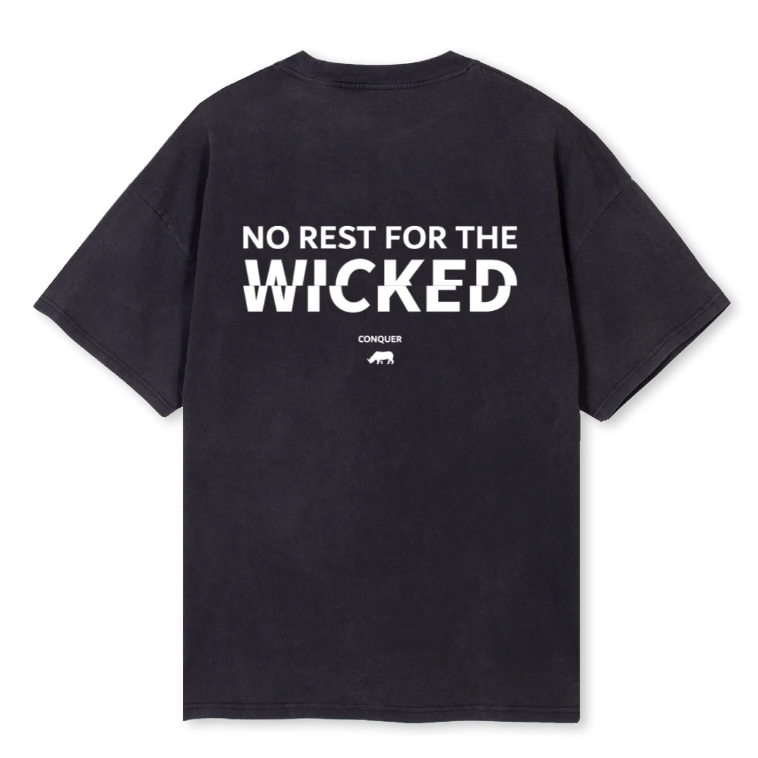NRFTWFIVE Vintage Black Oversized Tee. - Image 2