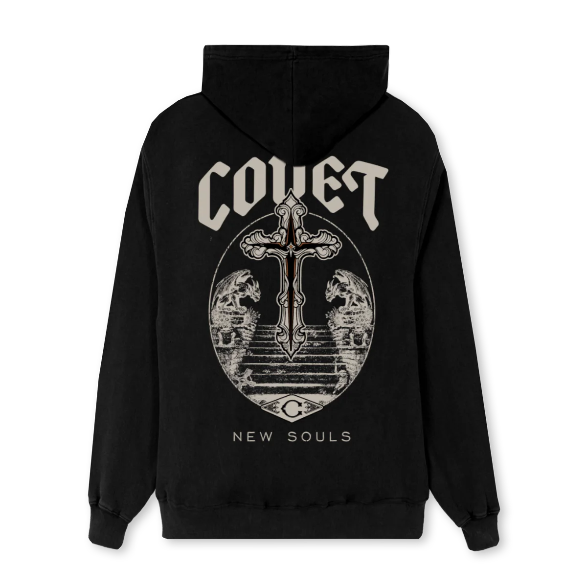 NS Black Regular Zipped Hoodie. - Image 2