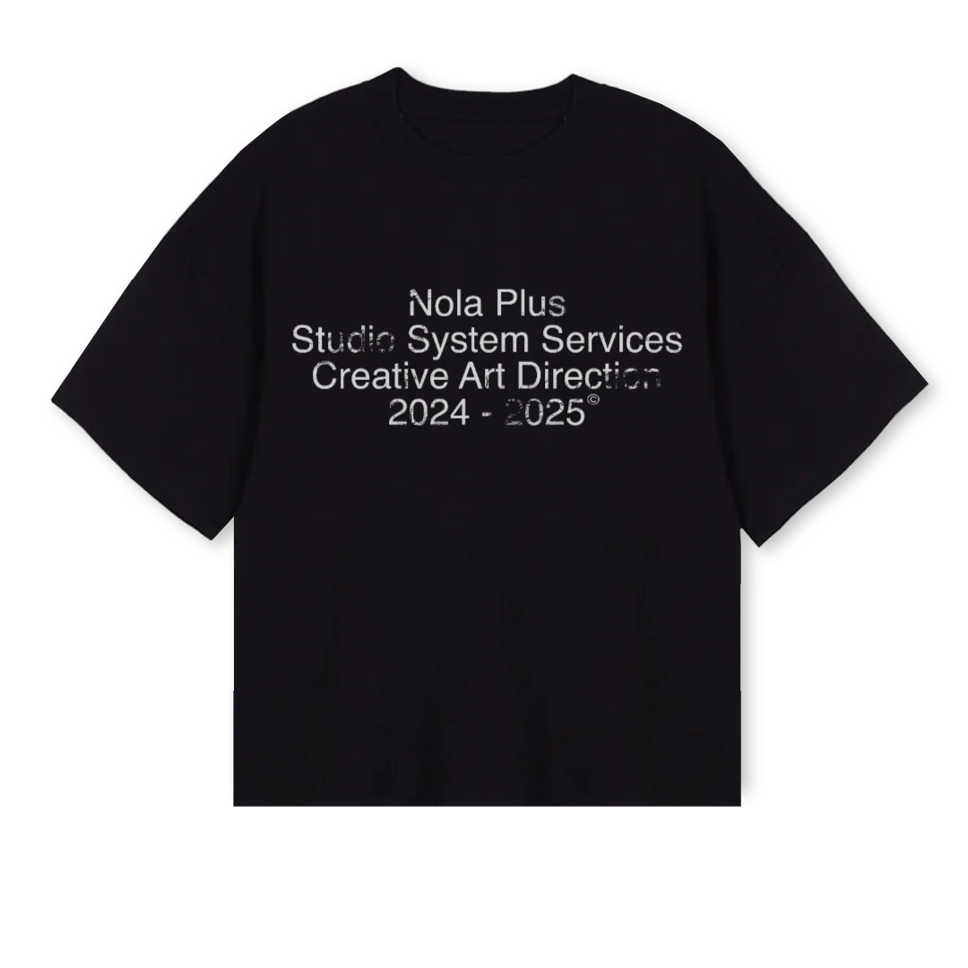 NSBLACK Black Oversized Boxy Tee.