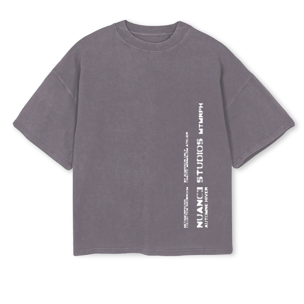NSTEESIDE Pigment Grey Oversized Boxy Tee.