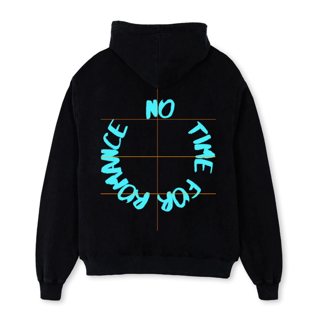 NTFRTWOHOO Black Oversized Zipped Hoodie. - Image 2