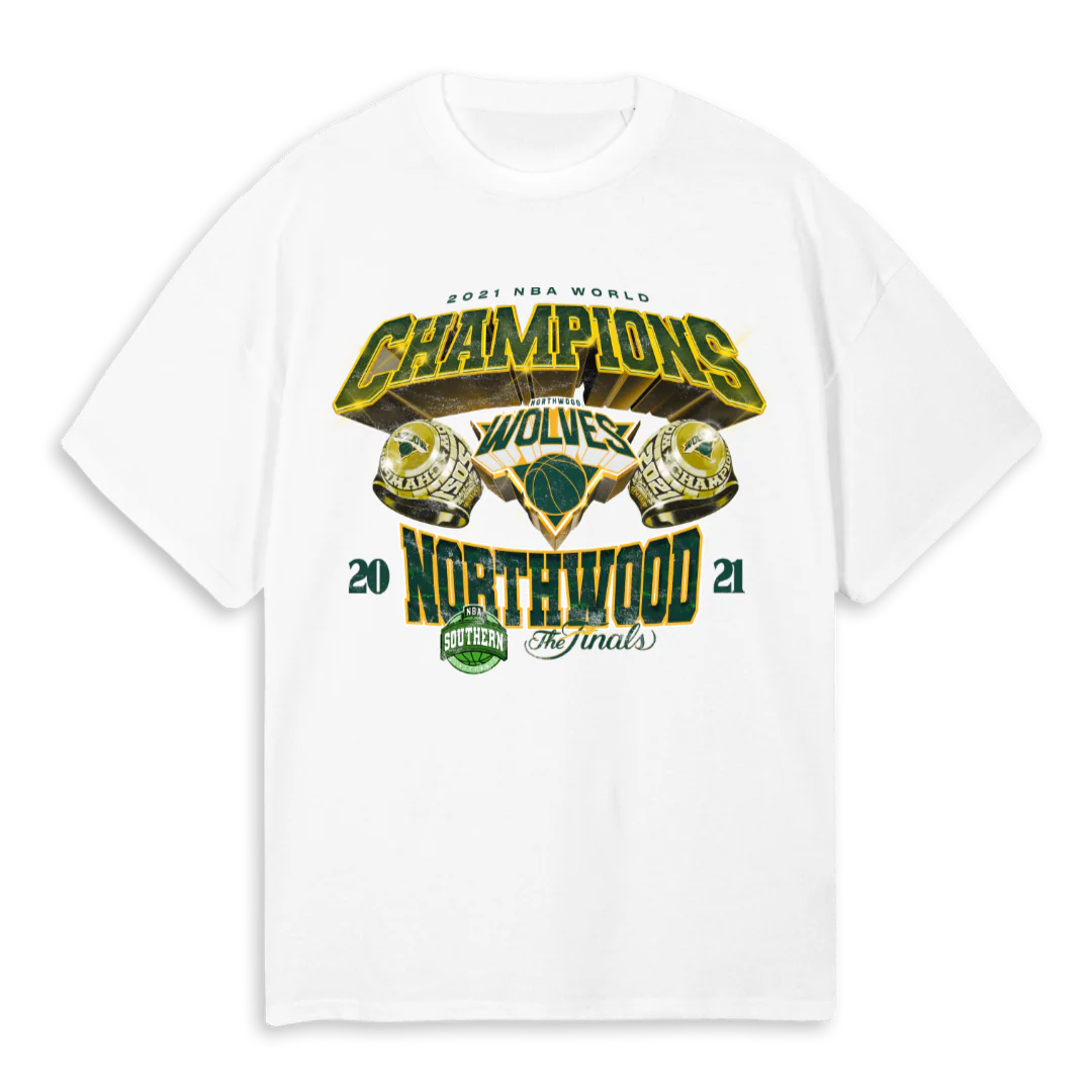 NTHWD WOLVES WHITE White Oversized Tee.