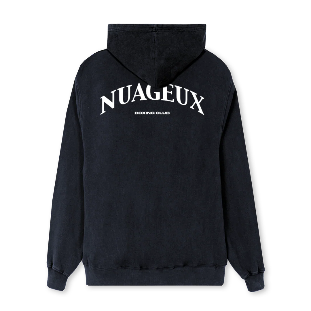 NUAGEUXBOXING Vintage Black Regular Zipped Hoodie. - Image 2