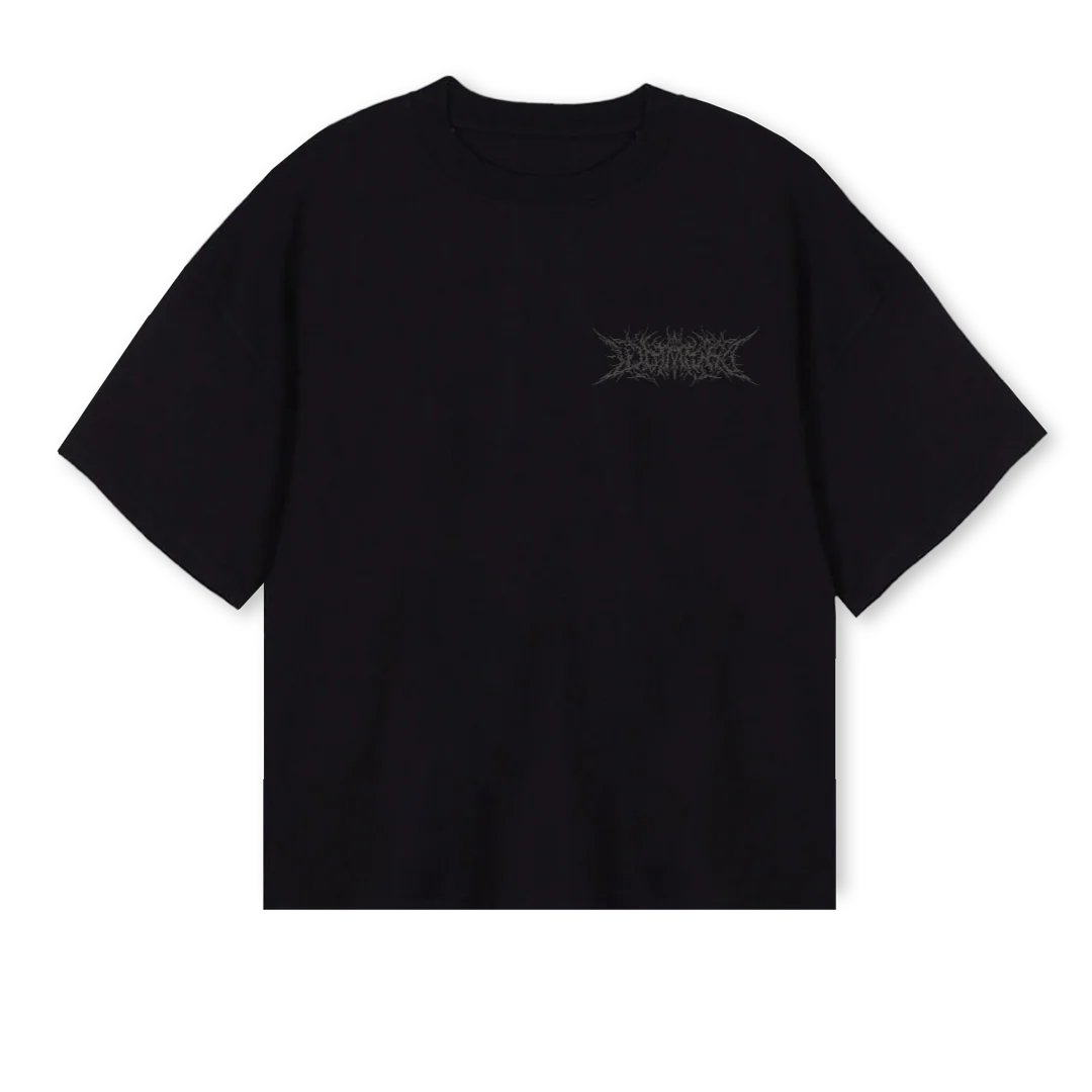 NUANCEASIATOUR Black Oversized Boxy Tee.