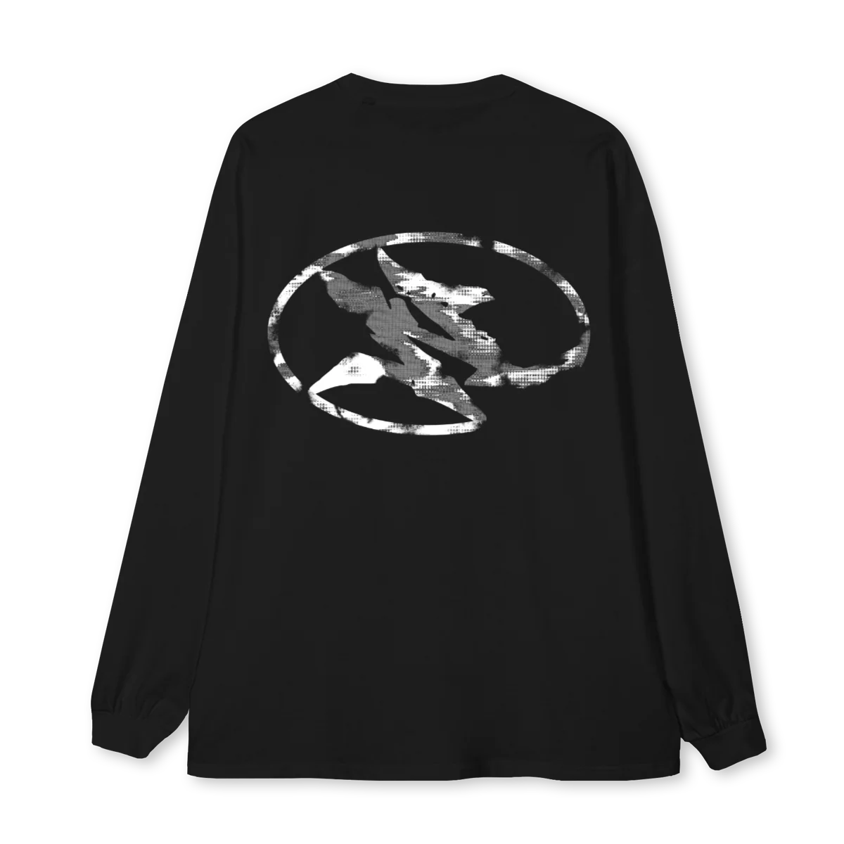 NUANCECIRC Black Oversized LS Tee. - Image 2