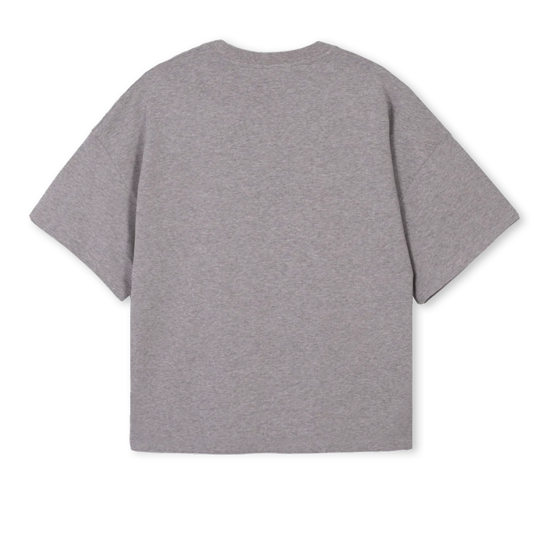 NUANCECYBER Grey Marl Oversized Boxy Tee. - Image 2