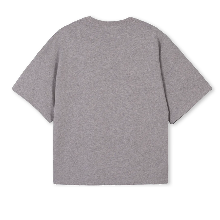 MONEYDOES_GM Grey Marl Oversized Boxy Tee - Image 2