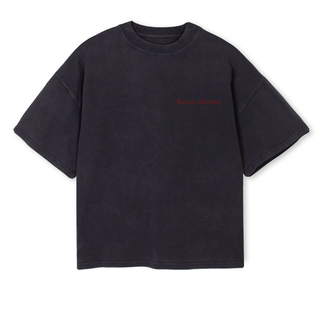 NUANCEEMBLEM Vintage Black Oversized Boxy Tee.