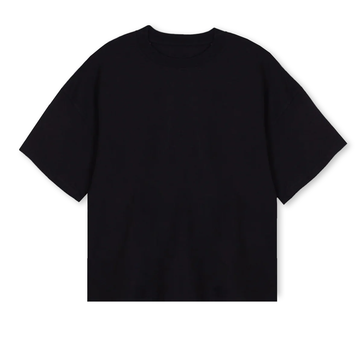 NUANCEMETALBLACK Black Oversized Boxy Tee.