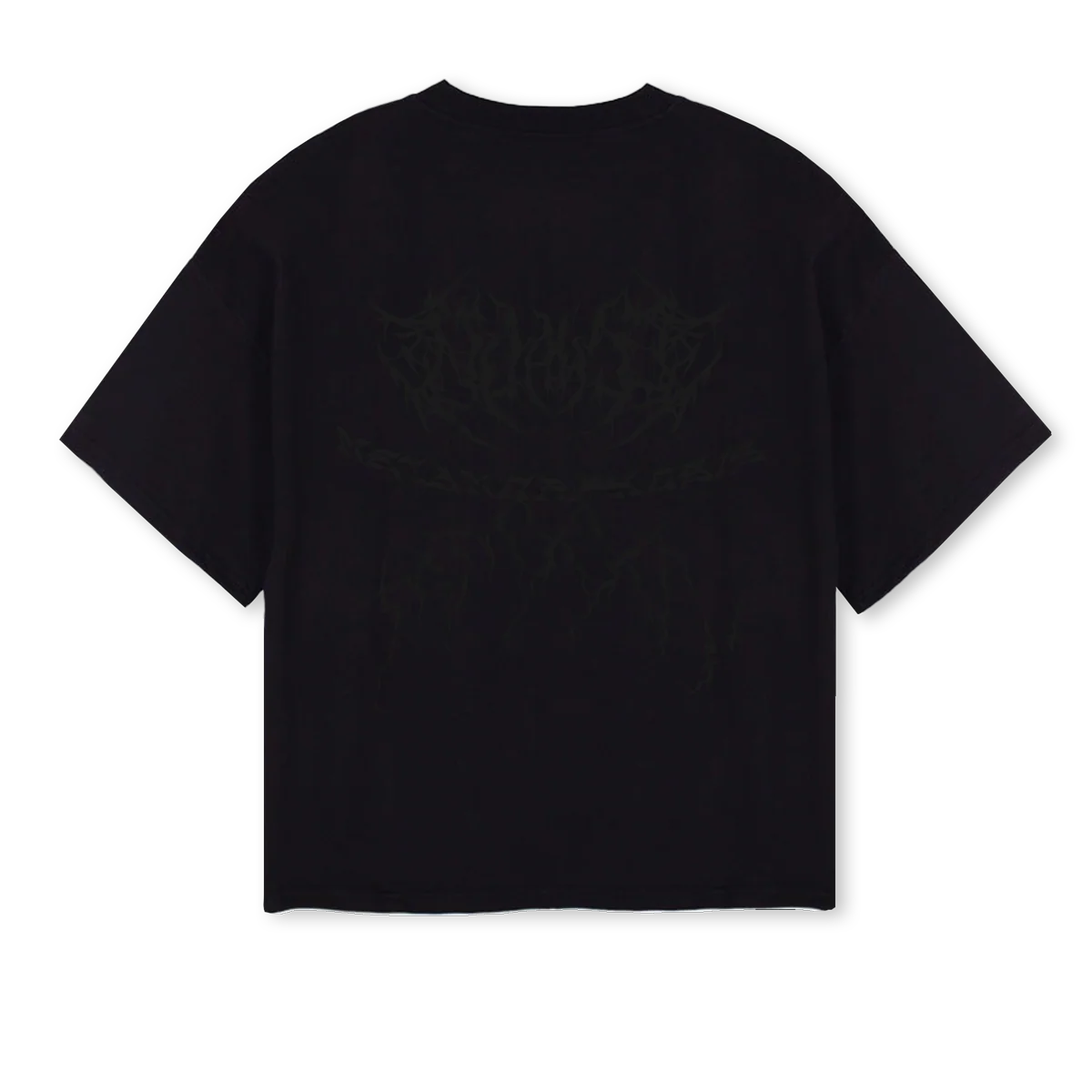 NUANCEMETALBLACK Black Oversized Boxy Tee. - Image 2