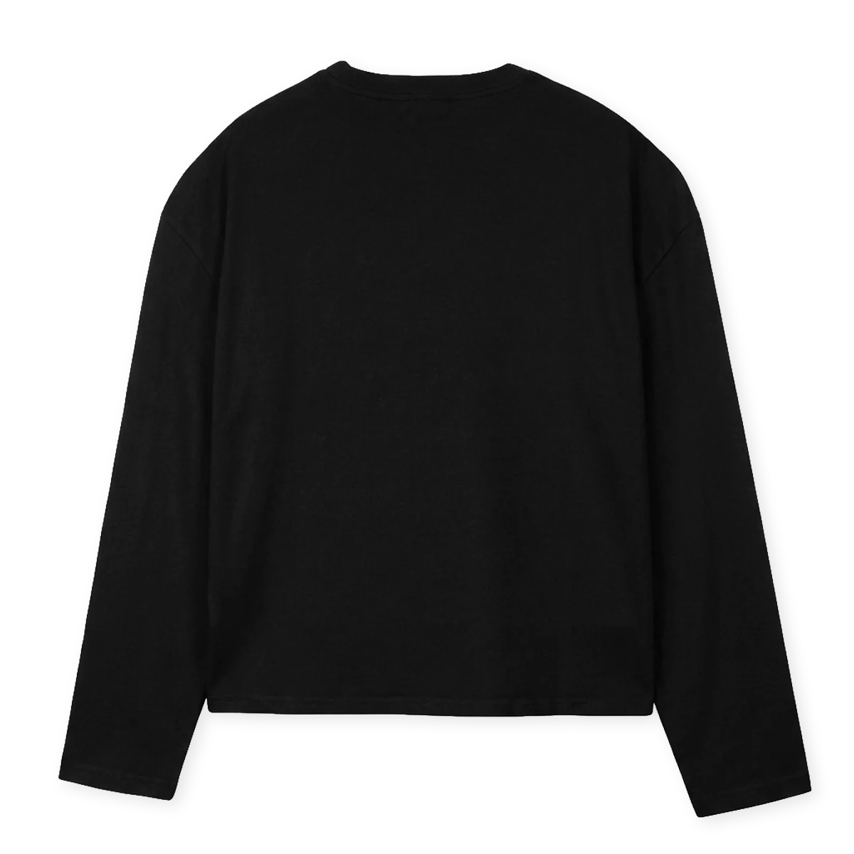 NUANCENIGHTMAREBLUE Black Oversized Boxy LS Tee. - Image 2