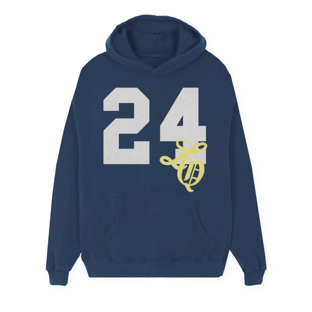 NUMBAR Navy Blue Regular Hoodie.