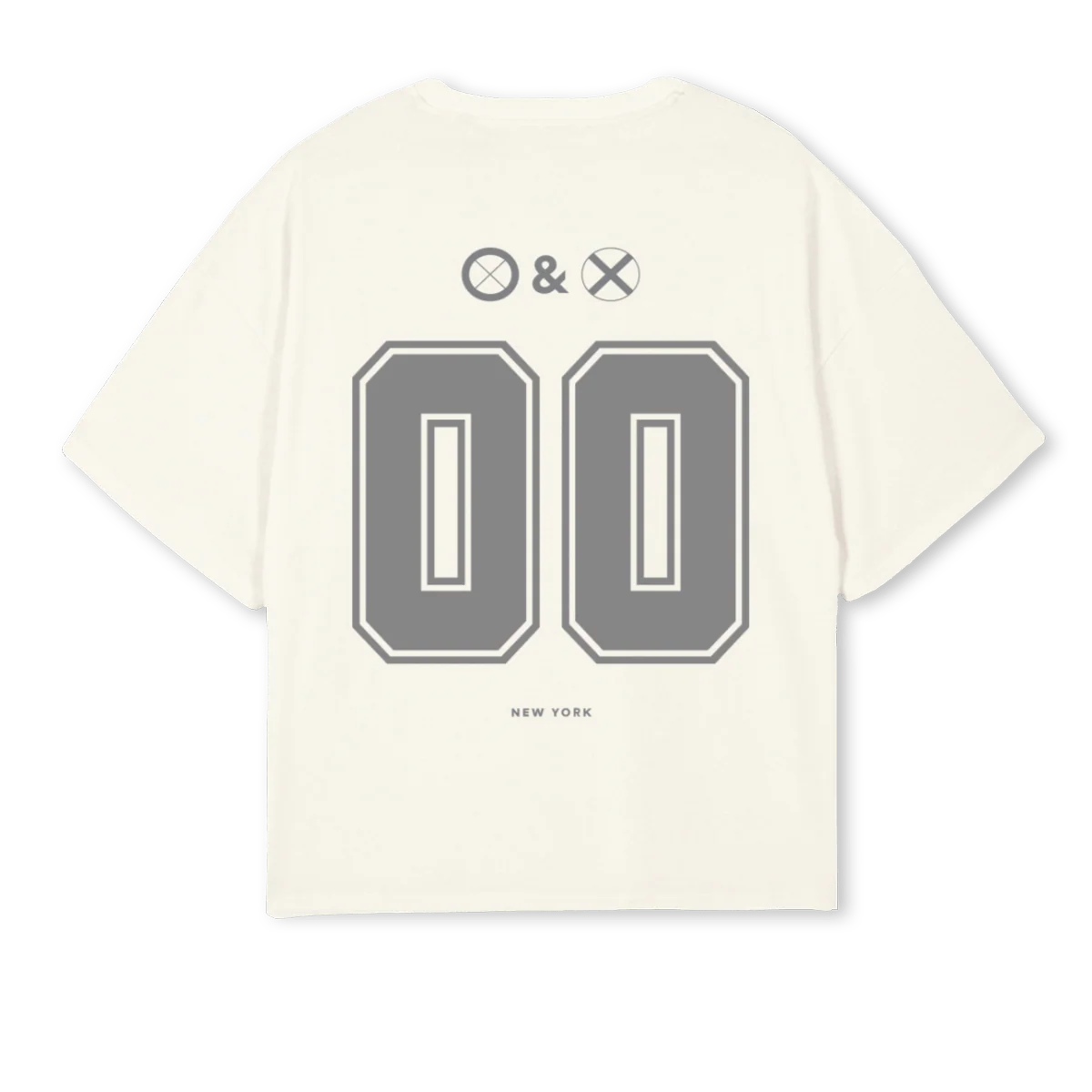 NUMBERTEEVINTAGEWHIT Cream Oversized Boxy Tee. - Image 2