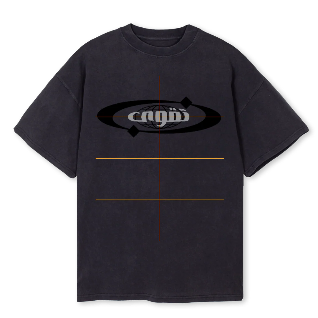 NUMERAL SMPL Vintage Black Oversized Tee.