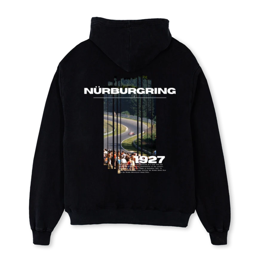 NÜRBURGRING Black Oversized Hoodie. - Image 2