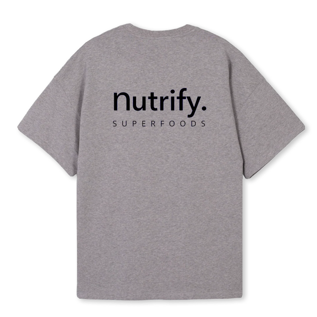 NUTRIFY OVERSIZED Grey Marl Oversized Tee. - Image 2
