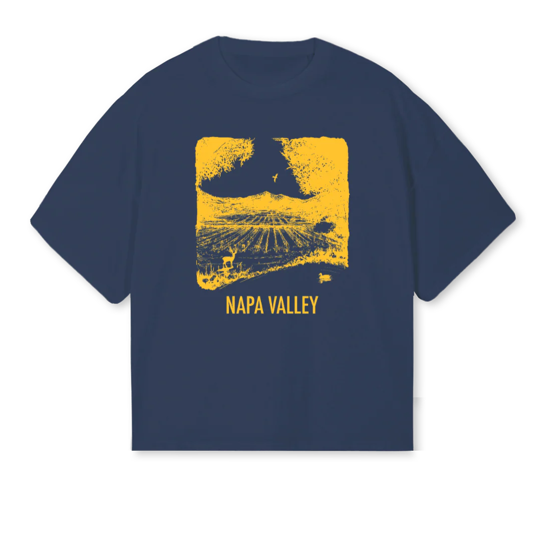 NVNVYO Navy Blue Oversized Boxy Tee.