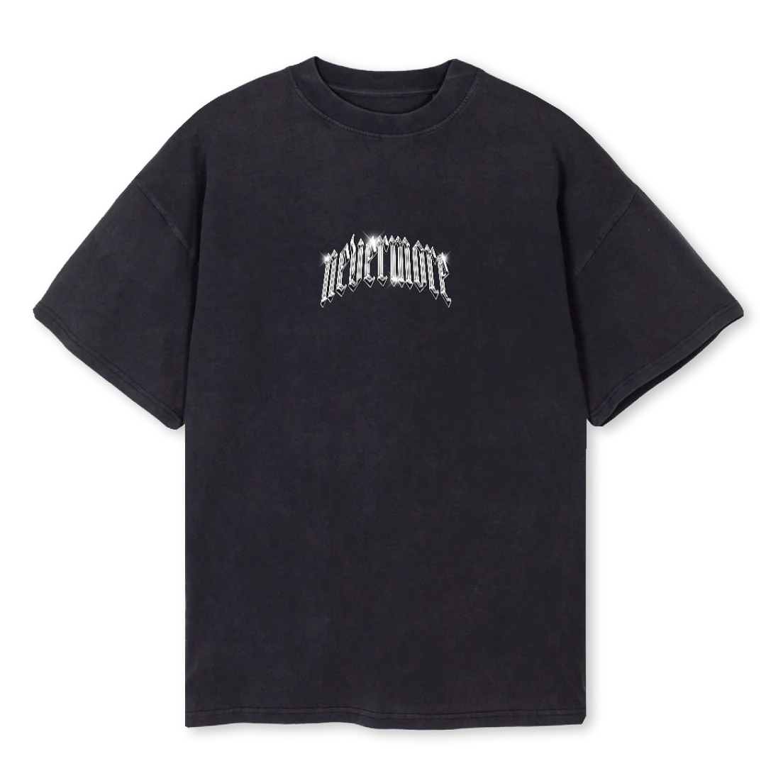 NVRMR STRSHRK Vintage Black Oversized Tee.
