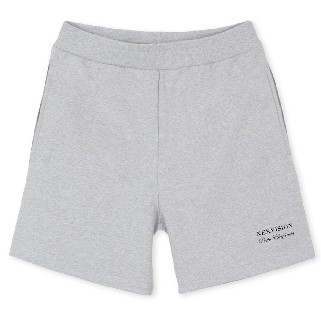 NVTEN Light Grey Marl Relaxed Sweatshorts.