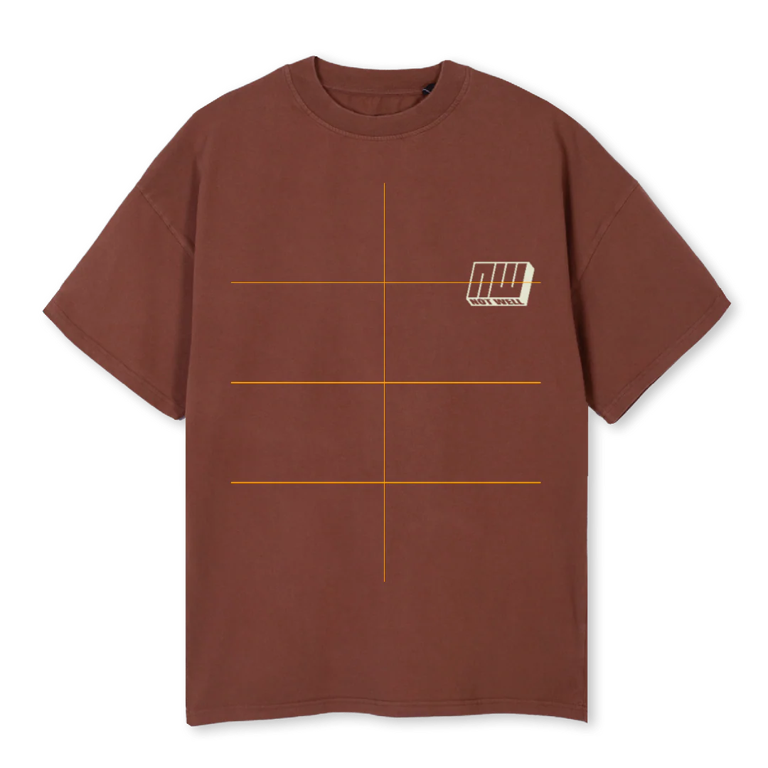 NWBROWN Vintage Brown Oversized Tee.