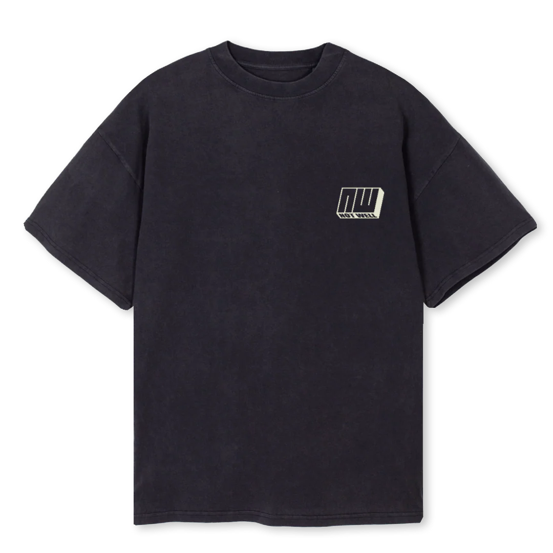 NWDARK Vintage Black Oversized Tee.