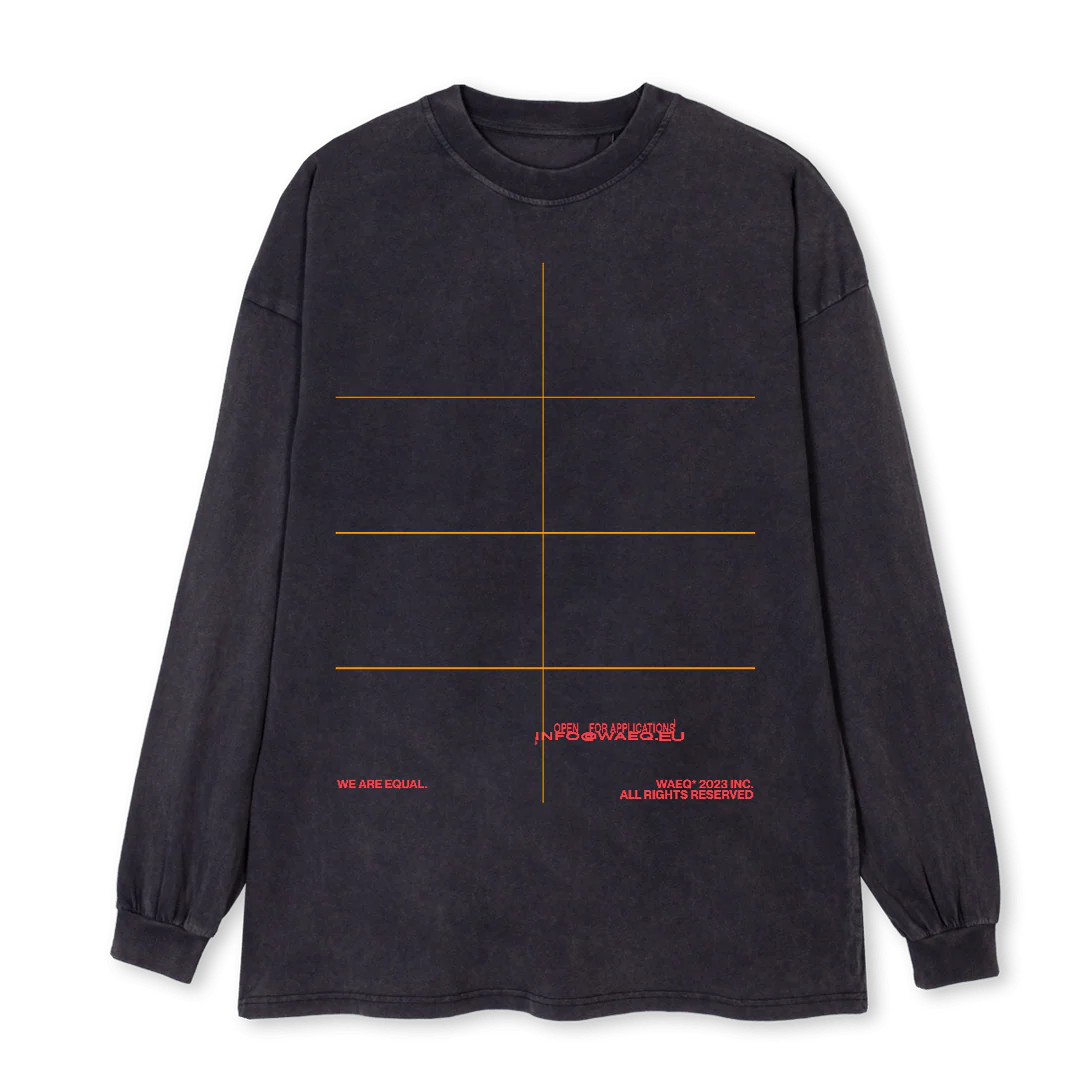 NWVRED Vintage Black Oversized LS Tee.