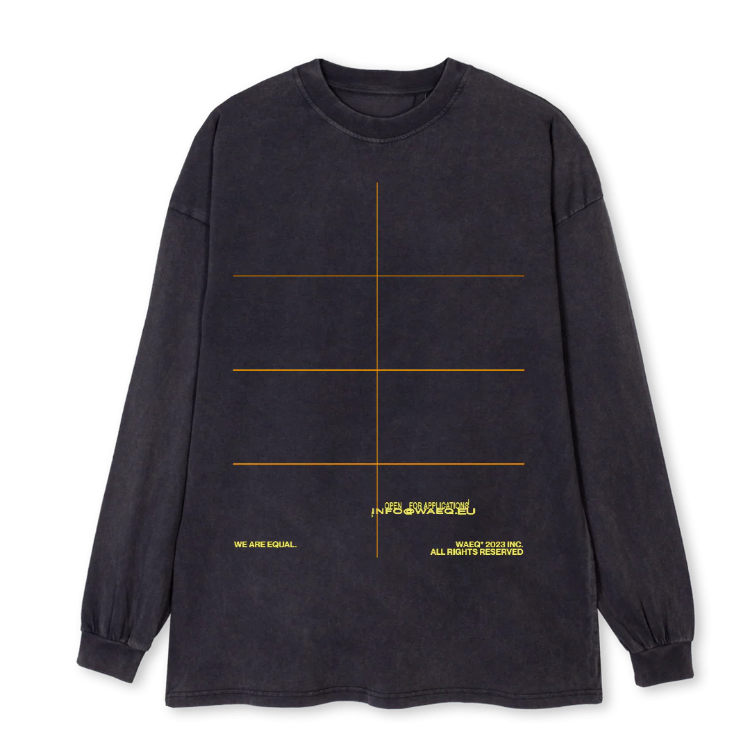 NWVYELLOW Vintage Black Oversized LS Tee.