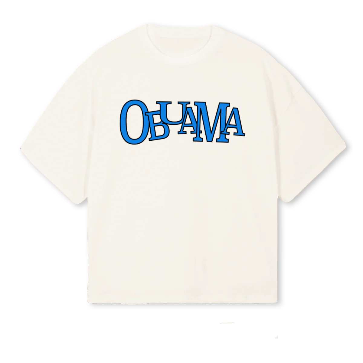 OBUAMA Vintage White Oversized Boxy Tee.