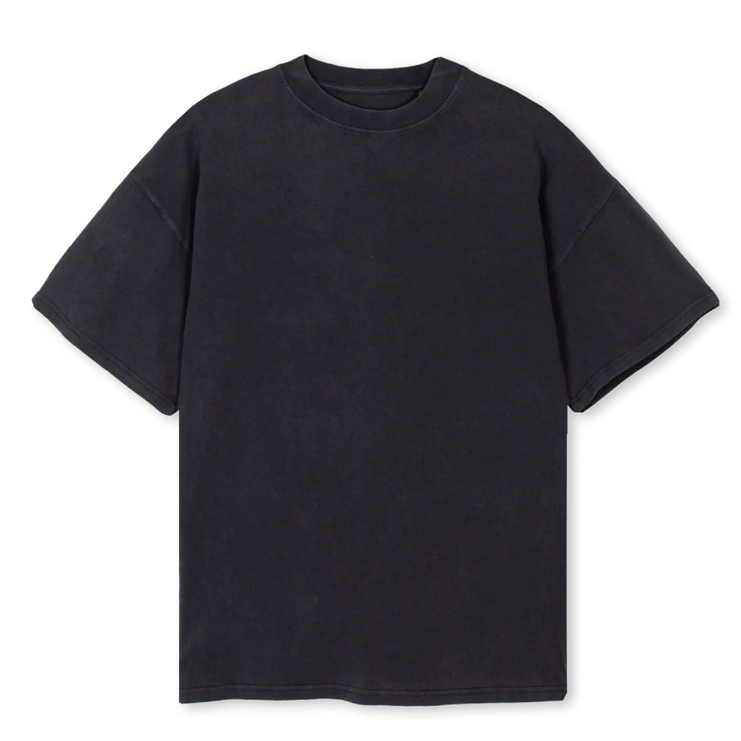 OCEAN WBF Vintage Black Oversized Tee.